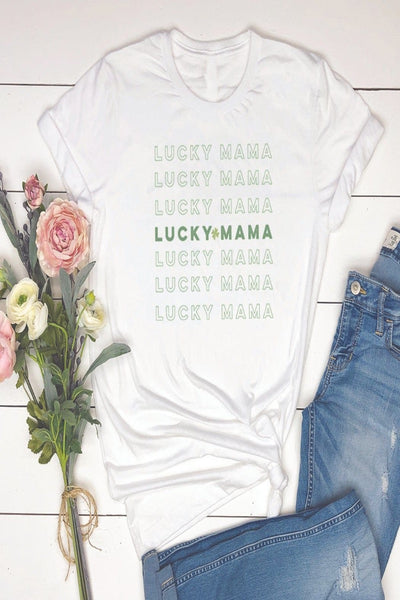 Lucky Mama Layered Graphic T-Shirt - Fashion 5