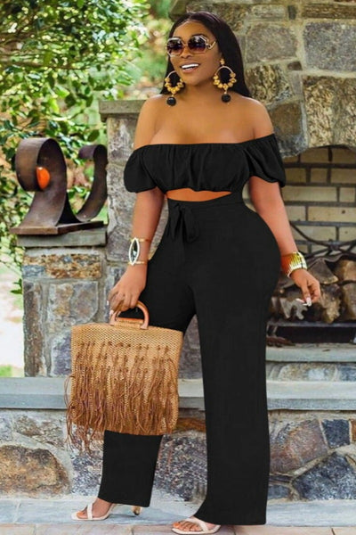 Ruffle Top Cut Out Jumpsuit - Fashion 5