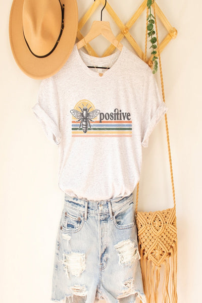 Bee Positive Graphic T-Shirt - Fashion 5