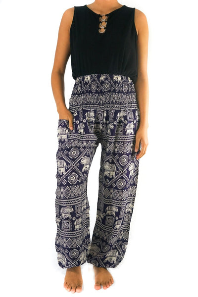 Purple Elephant Pants Boho Pants - Fashion 5